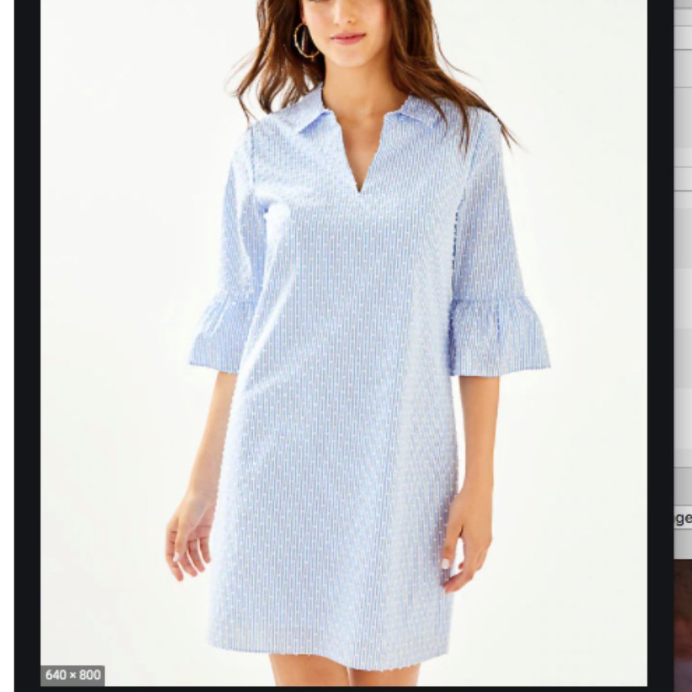 NWOT Lilly Pulitzer Ginger Dress Cotton Swiss Dots